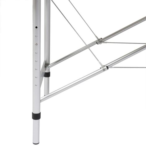 Table pliable de massage Blanc crème 3 zones cadre en aluminium CFW269320 (1/5)
