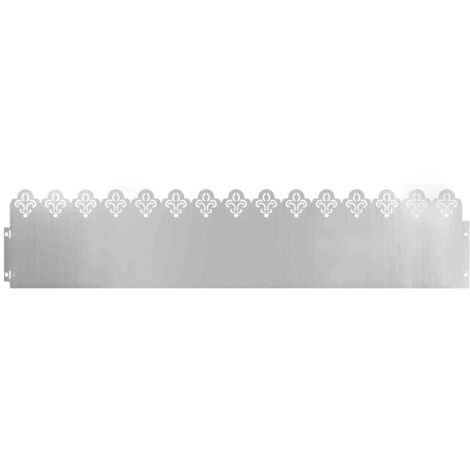 Bordures de pelouse 20 pcs Argent 103 x 0,05 x 22 cm CFW903572 (1/5)