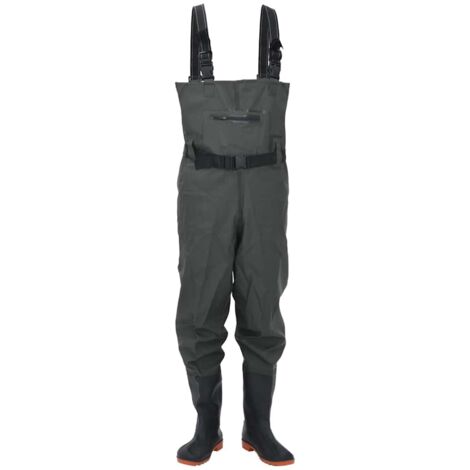 Cuissardes avec bottes et ceinture vert foncé taille 39 CFW902361 (1/5)