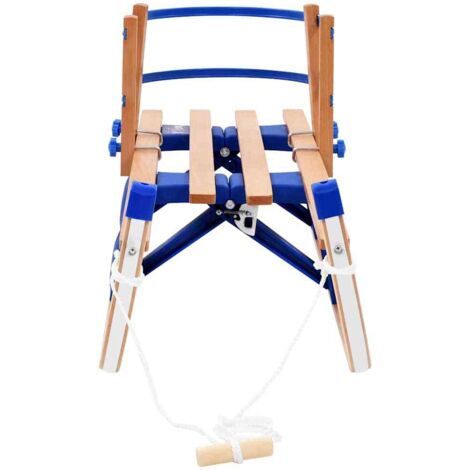 Traîneau pliable en bois avec dossier 119 cm CFW175483 (1/5)