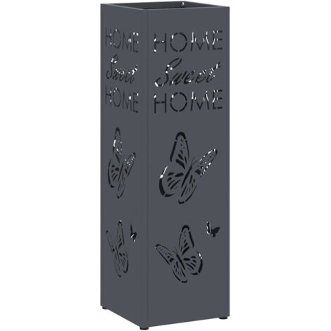 Porte-parapluie Anthracite 15,5 x 15,5 x 49 cm Métal CFW673282 (1/5)