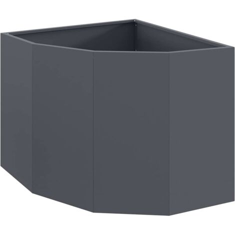Oakwood Jardinière Design Baril 60 Cm - Pot De Fleurs Résine Effet Bois Rustique Pour Extérieur