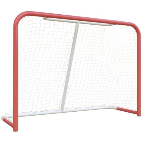 But de hockey avec filet rouge et blanc 153x60x118 cm CFW968259 (1/5)