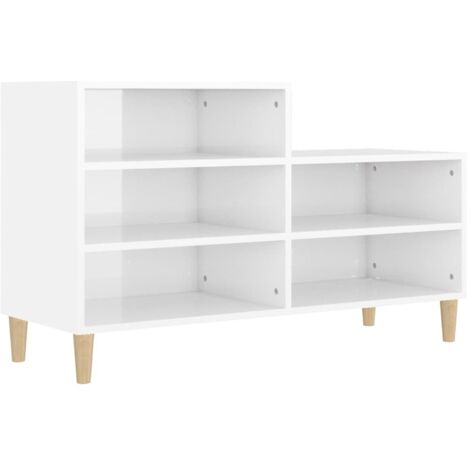 Meuble à chaussures,Armoire à chaussure Blanc brillant 102x36x60 cm Bois ingénierie CFW2565374 (1/5)