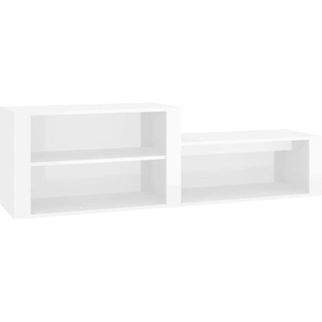 Meuble à chaussures,Armoire à chaussure Blanc brillant 150x35x45 cm Bois ingénierie CFW8769513 (1/5)