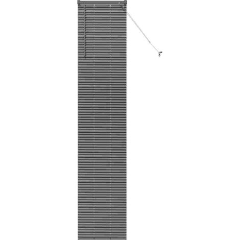 Store de Fenêtre,Store vénitien avec des rideaux Gris foncé Aluminium CFW5454718 (1/5)