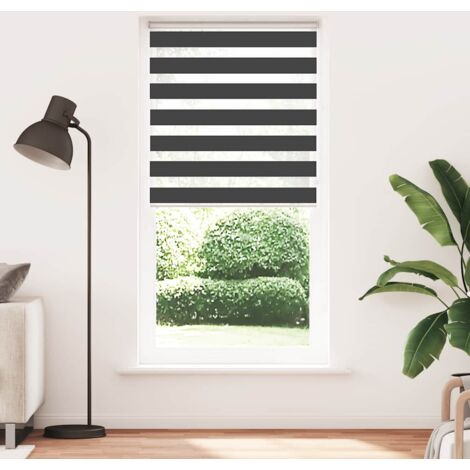 Store zèbre,Store vénitien noir 115x230 cm largeur du tissu 110,9 cm polyester CFW3241000 (1/5)