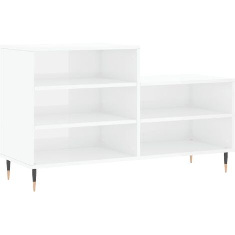 Meuble à chaussures,Armoire à chaussure Blanc brillant 102x36x60 cm Bois ingénierie CFW3484894 (1/5)