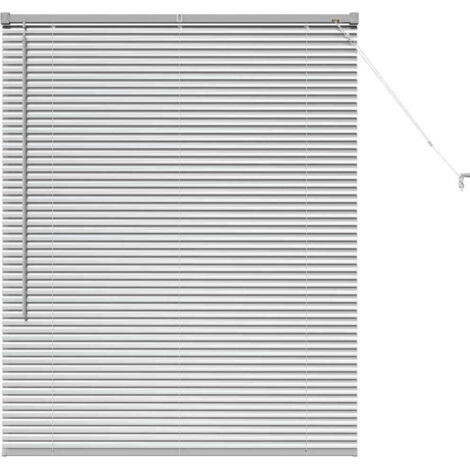 Store de Fenêtre,Store vénitien avec des rideaux Argent Aluminium CFW5074710 (1/5)