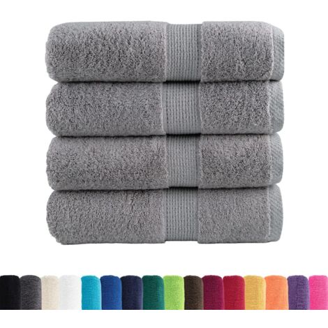 Lot de 2 serviettes invité 33x50 cm pur coton INTENSE à bordures