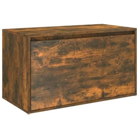 Banc d'intérieur,Banc d'entrée 80x40x45 cm Chêne fumé Bois d'ingénierie CFW65782 (1/5)