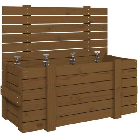Boîte de rangement,Coffre de rangement Marron miel 91x40,5x42 cm Bois massif pin CFW683645 (1/5)