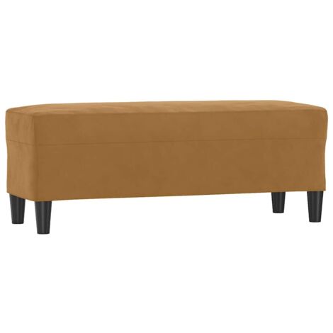 Banc d'intérieur,Banc Marron 100x35x41 cm Velours CFW65891 (1/5)