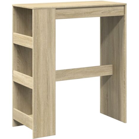 Table de bar,Table de Cuisine,Table Haute avec étagères chêne sonoma bois d'ingénierie CFW246884 (1/5)