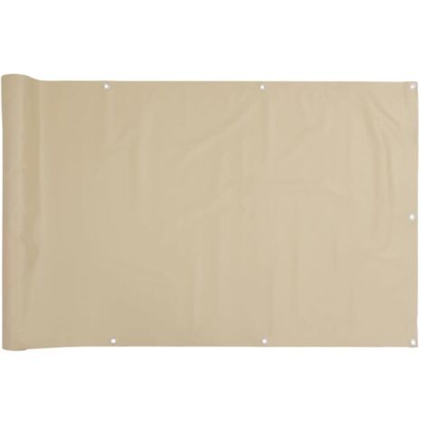 Écran de balcon,Brise Vue de terrasse,Toile de Balcon Beige 120x600 cm Tissu Oxford CFW414769 (1/5)