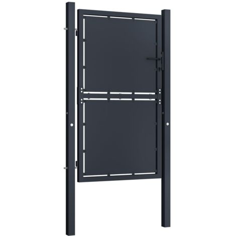 Portail de jardin，Portail de clôture，Portillon de jardin Acier 100 x 175 cm Anthracite CFW57751