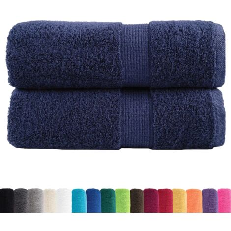 Serviettes de visage de qualité sup. SOLUND 2 pcs bleu marine CFW297185 (1/5)