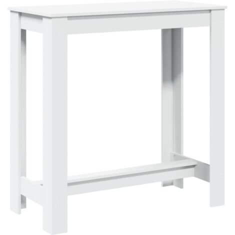 Table de bar,Table de Cuisine,Table Haute blanc 102x50x103,5 cm bois d'ingénierie CFW953903 (1/5)