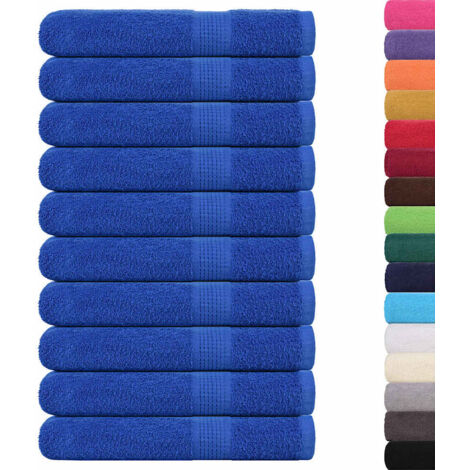 Serviettes 10 pcs bleu 100x200 cm 360 g/m² 100% coton CFW790326 (1/5)