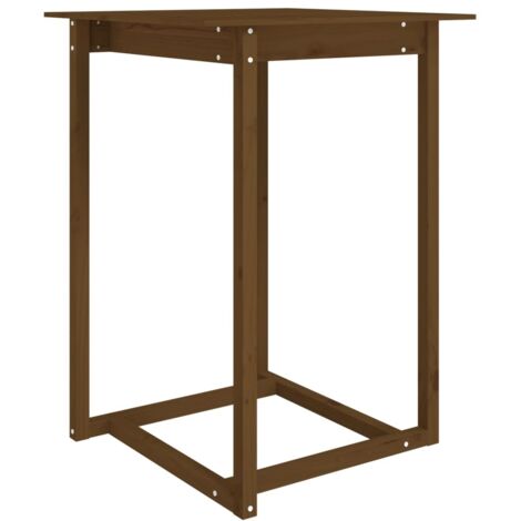 Table de bar,Table de Cuisine,Table Haute Marron miel 80x80x110 cm Bois massif de pin CFW930334 (1/5)