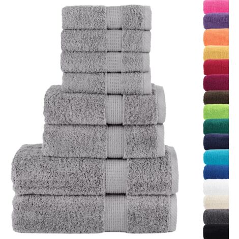 Ensemble de serviettes de qualité supérieure SOLUND 8 pcs gris CFW971826 (1/5)