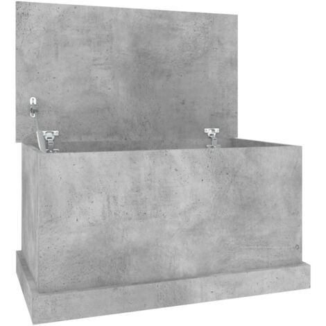 Boîte de rangement,Coffre de rangement gris béton 70x40x38 cm bois d'ingénierie CFW363780 (1/5)