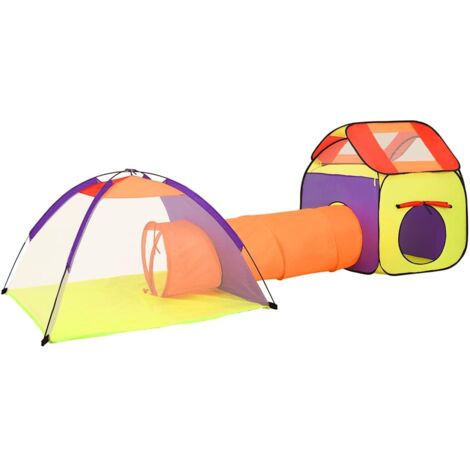 Tente de jeu - QQMORA - YY0081 - Multicolore - 250 balles - 3-en-1