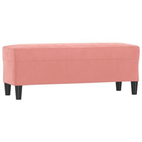 Banc d'intérieur,Banc Rose 100x35x41 cm Velours CFW65927 (1/5)