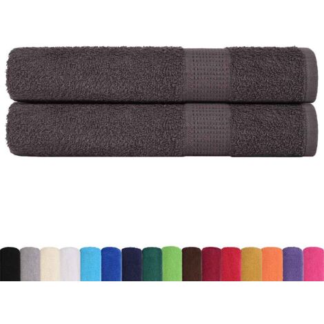 Serviettes 2 pcs anthracite 100x200 cm 360 g/m² 100% coton CFW170442 (1/5)