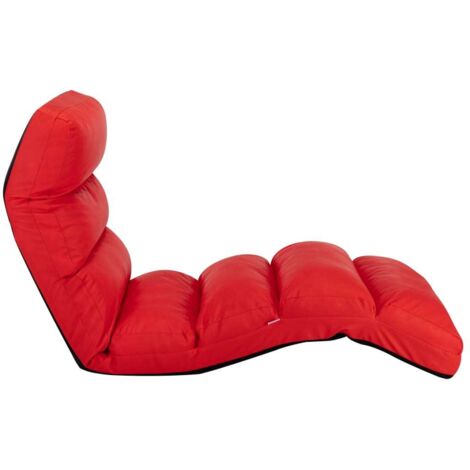 Chaise de salon | Chaise pliable de sol Crème Microfibre CFW55271
