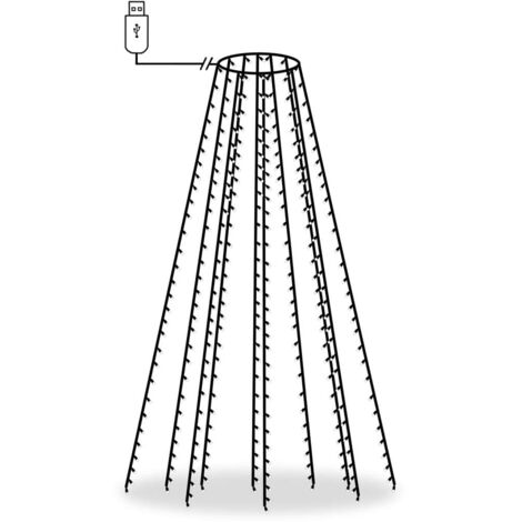 Guirlande lumineuse d'arbre de Noël，Décoration de Noël 250 LED colorées 250 cm CFW35201 (1/5)