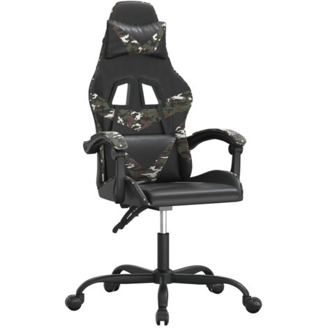 Chaise de bureau,Chaise de bureau pivotante Noir et camouflage Similicuir CFW85923 (1/5)