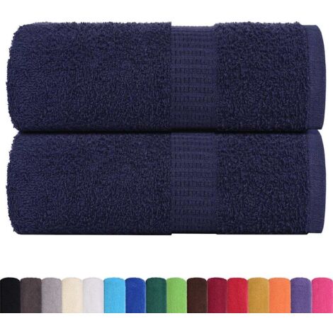 Serviettes de visage 2 pcs bleu marine 30x30 cm 100% coton CFW866275 (1/5)