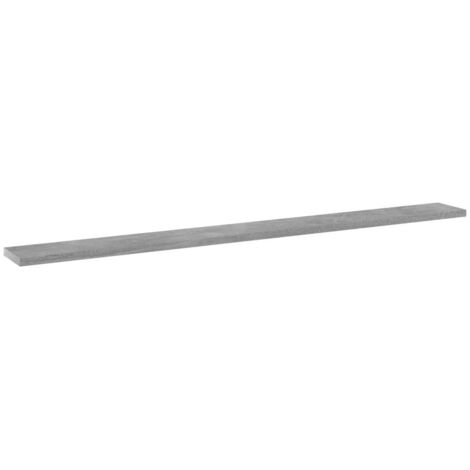 Panneaux de bibliothèque 4 pcs，Étagères murales Gris béton 100x10x1,5cm Aggloméré431149 (1/5)