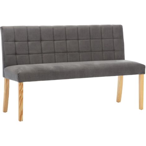 Banc d'intérieur,Banc 140 cm Gris Velours CFW65376 (1/5)