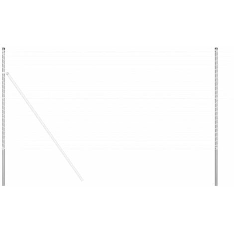Grillage rouleau，Poteaux de clôture 12 pcs Argent 130 cm Acier peint par poudre (1/5)