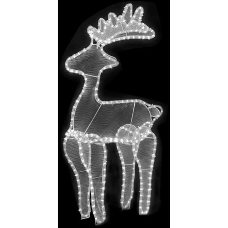 Décoration de Noël,Décorations festives de renne avec maille 306 LED 60x24x89 cm CFW61455 (1/5)