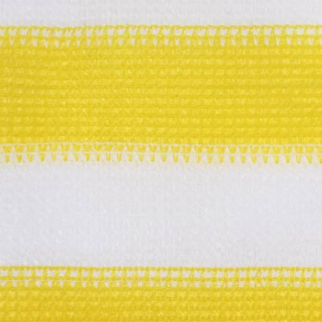 Écran de balcon,Brise Vue de terrasse,Toile de Balcon Jaune et blanc 120x500 cm PEHD CFW931216 (1/5)