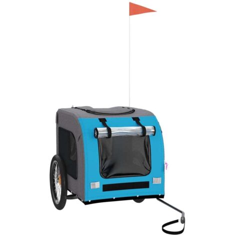 Remorque de vélo pour animaux de compagnie bleu et gris CFW80981 (1/5)