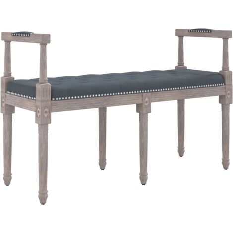 Banc d'intérieur，Banc Gris foncé 110x40x70 cm Velours CFW65856 (1/5)