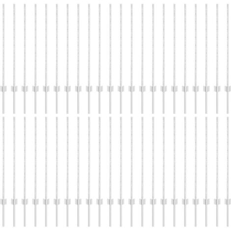 Poteaux de Clôture 88 pcs U-Channel Argent 140 cm Acier CFW1202917 (1/5)