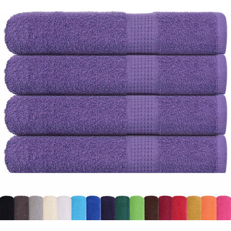 Serviettes 4 pcs violet 100x200 cm 360 g/m² 100% coton CFW965469 (1/5)