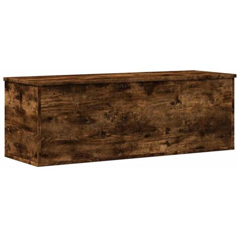 Boîte de rangement,Coffre de rangement chêne fumé 102x35x35 cm bois d'ingénierie CFW505003 (1/5)