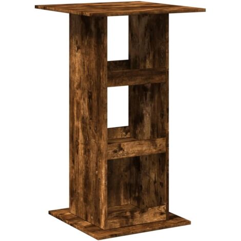 Table de bar,Table de Cuisine,Table Haute avec rangement chêne fumé bois d’ingénierie CFW629373 (1/5)