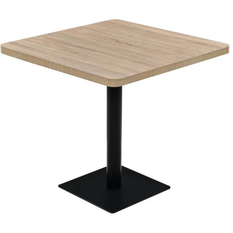 Table de bistro,Table de Cuisine,Table Haute MDF et acier Carré 80x80x75 cm Couleur de chêne CFW652240 (1/5)