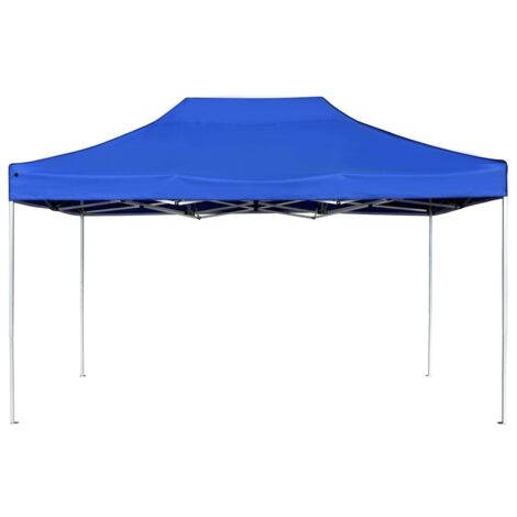 Tonnelle de jardin,Tente de réception pliable Aluminium 4,5x3 m Bleu CFW63797 (1/5)