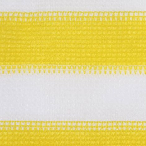 Écran de balcon,Brise Vue de terrasse,Toile de Balcon Jaune et blanc 120x600 cm PEHD CFW442510 (1/5)