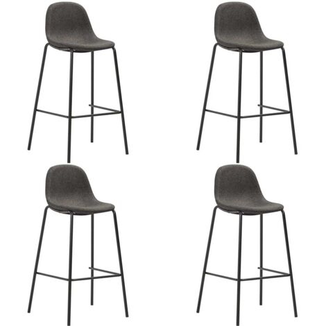 Ensemble de bar 5 pcs,Moblier de Salle à Manger,bistro Tissu Gris foncé840628 (1/5)