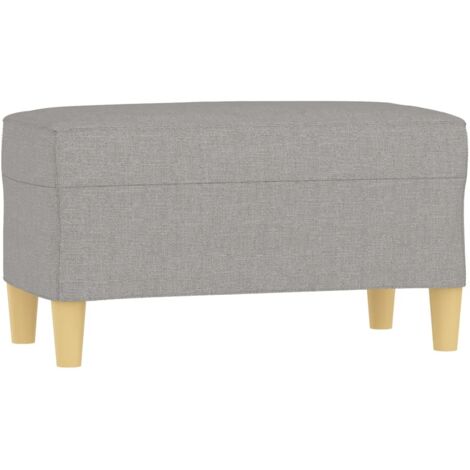 Banc d'intérieur，Banc Gris clair 70x35x41 cm Tissu CFW65837 (1/5)