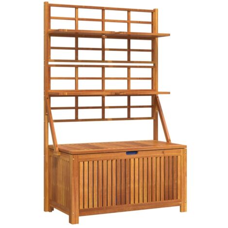 Boîte de rangement，Coffre de rangement avec treillis 99x50x160 cm Acacia massif CFW901433